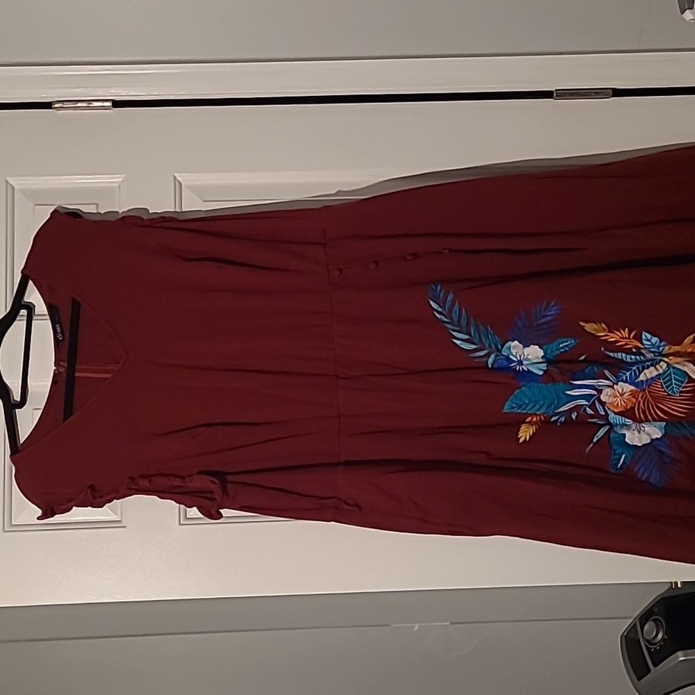 Red Floral Dress